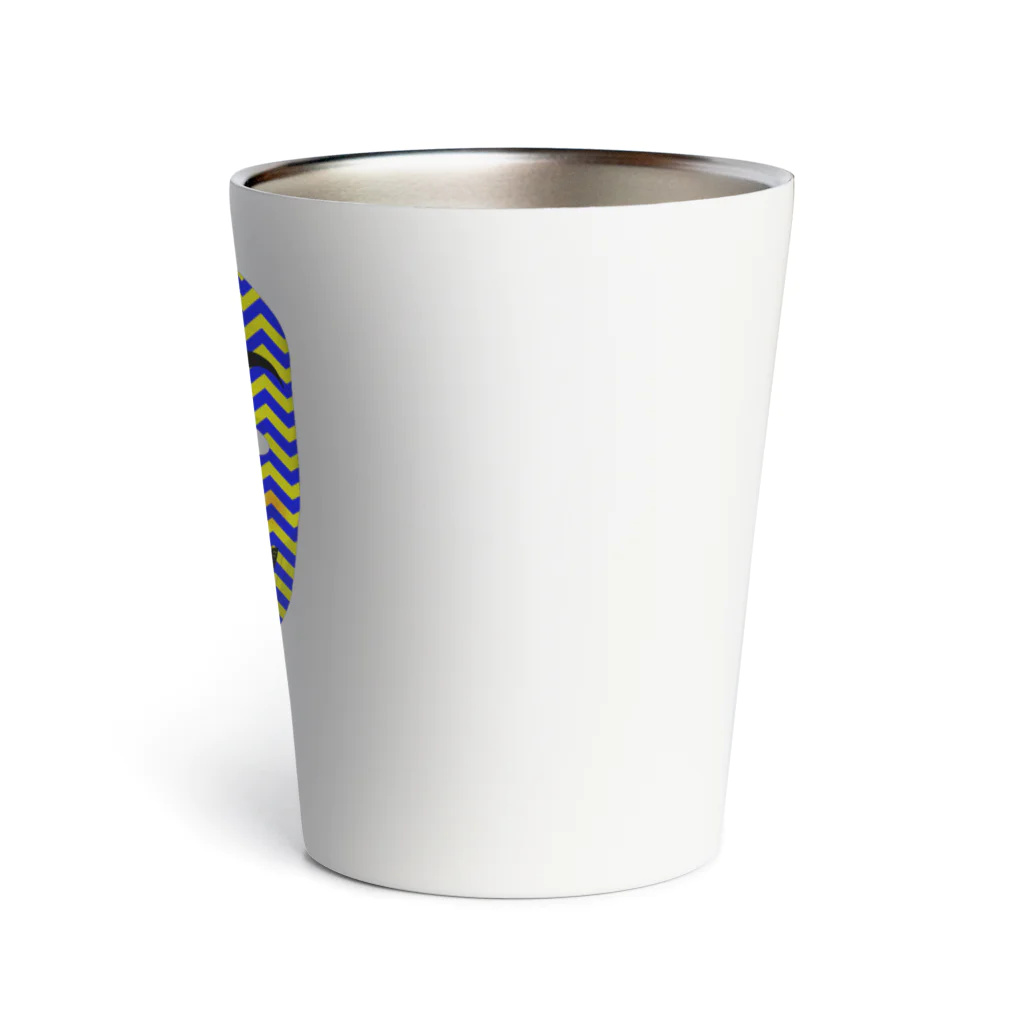 アインシュタインキャットのアノニマス（ジグザグボーダー柄） Thermo Tumbler