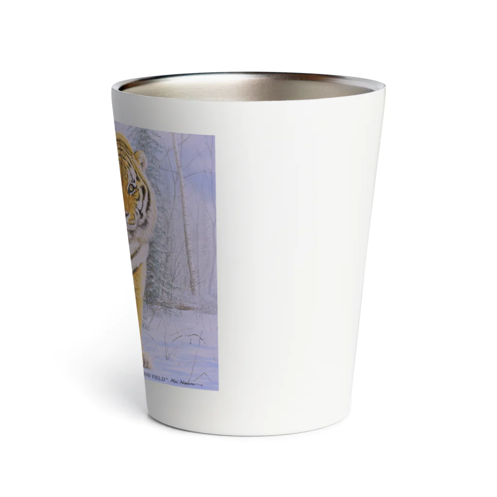 アラスカ野生動物画家きむらけいのMORNING SNOW FIELD Thermo Tumbler