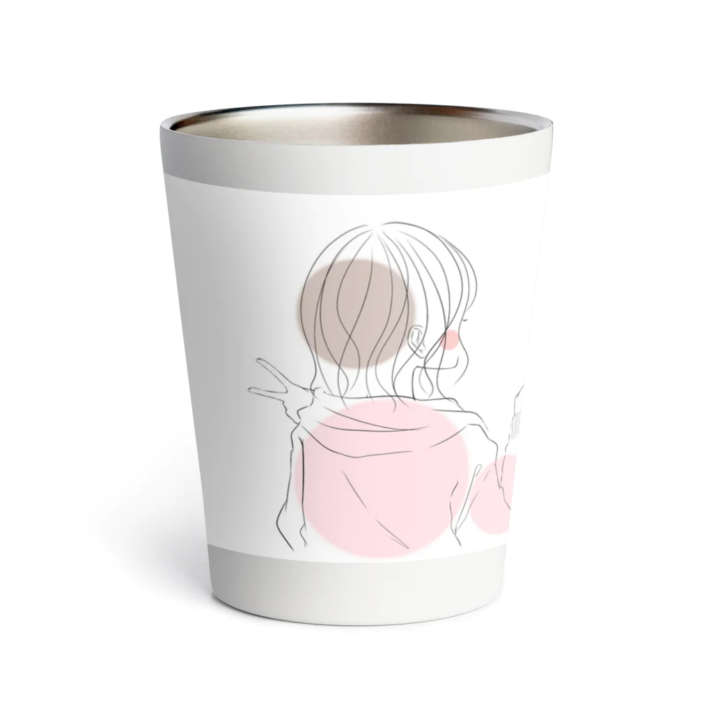 ミントのWピース(後ろ姿) Thermo Tumbler