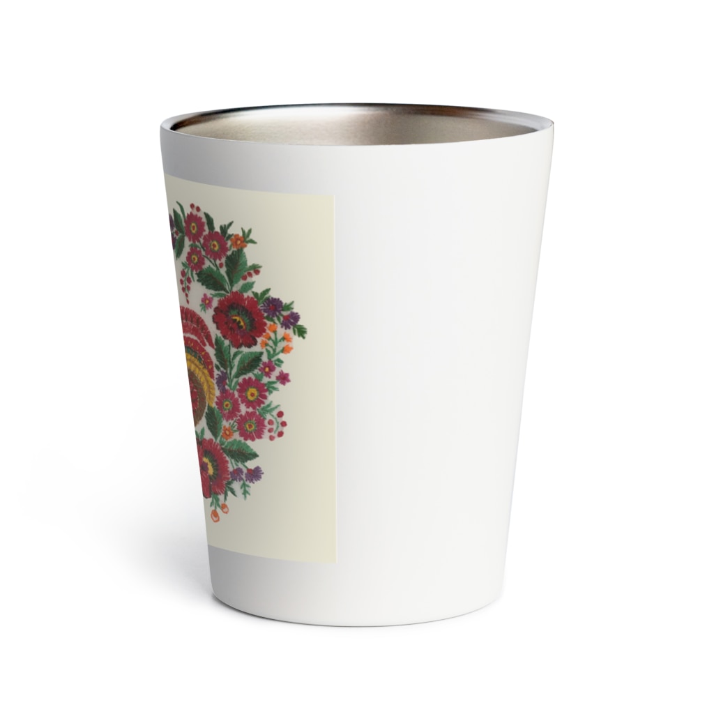 Epika _StandWithUkraineのウクライナのおばあちゃんの刺繍 Thermo Tumbler