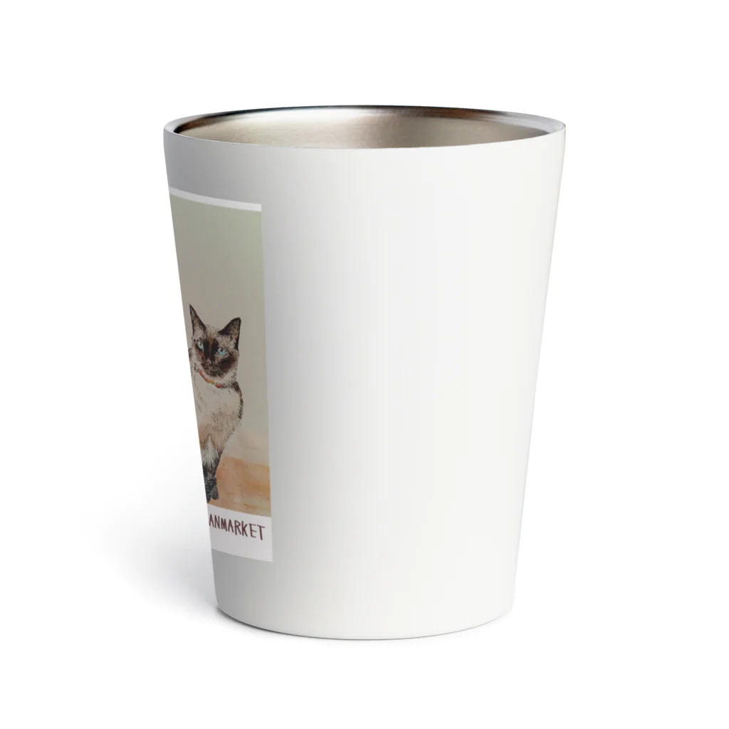 CHANMARKET のハイビスカスとシャム猫コア氏 Thermo Tumbler