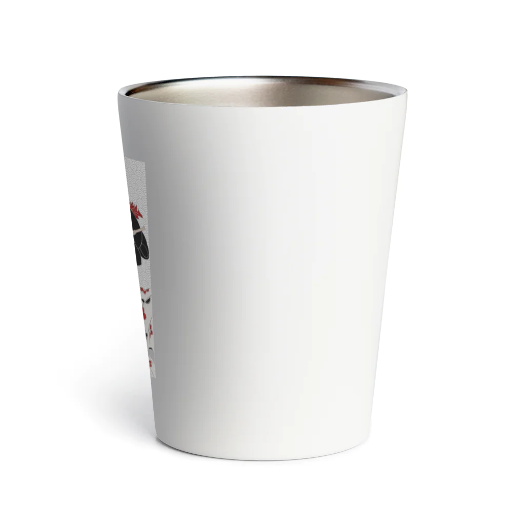 keeeeeep smilingの自撮り界隈でありんす。浮世絵オリジナルイラスト Thermo Tumbler