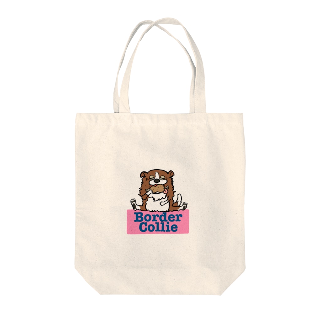 ボーダーコリーの茶白ちゃん Tote Bag By Shopもーちょ Shopmouchou Suzuri