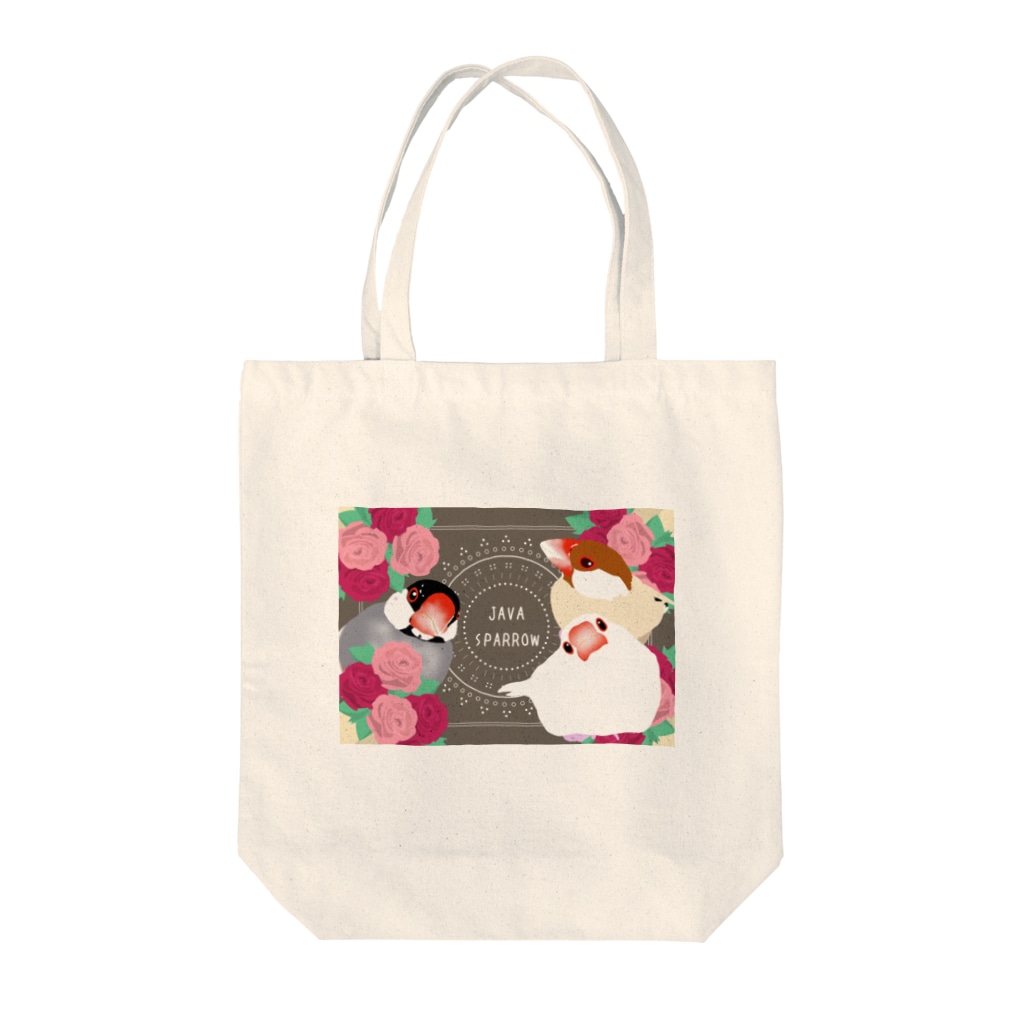KINAKOLab@SUZURIのお花と文鳥 Tote Bag