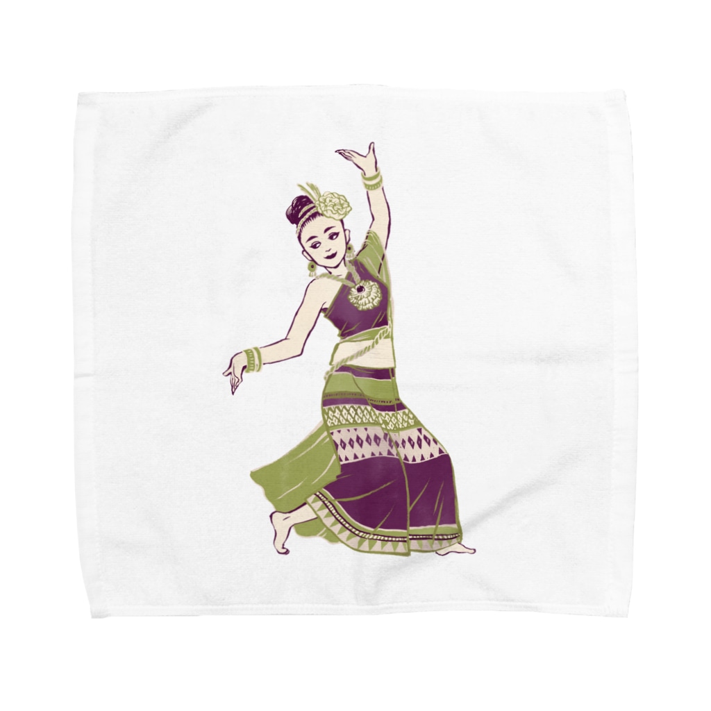 Akane Yabushita SUZURI Shopの【タイの人々】伝統舞踊のダンサー Towel Handkerchief
