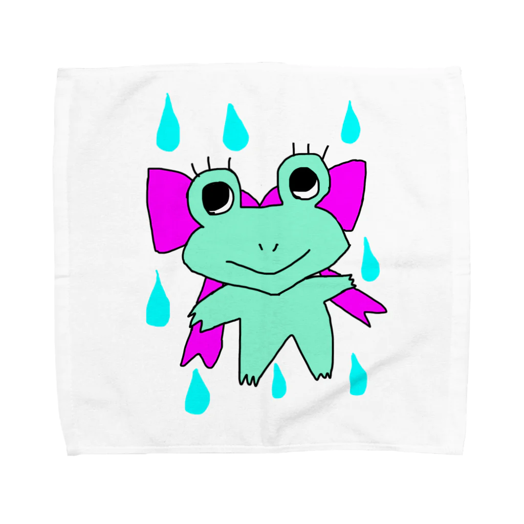 にじのははのわたしのカエル Towel Handkerchief