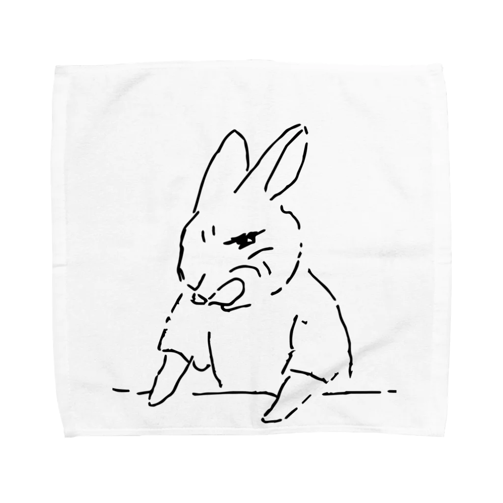 AngelRabbitsのうさぎむすこ（黒２） Towel Handkerchief