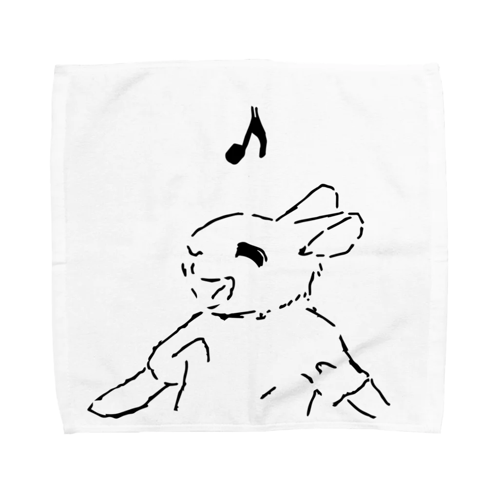 AngelRabbitsのうさぎむすこ（黒９） Towel Handkerchief