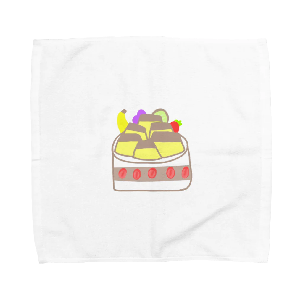 きょっぴの落書きのプリンいっぱいケーキ Towel Handkerchief