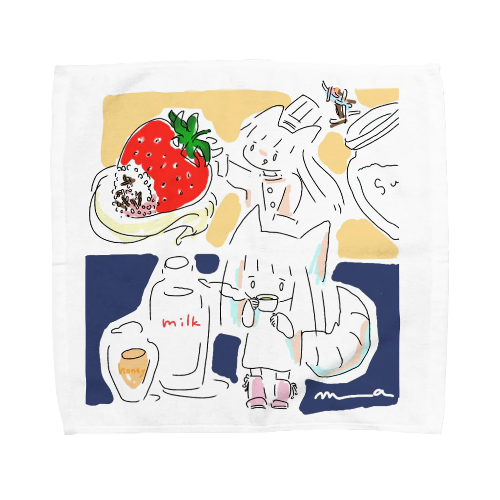 てんぷらのねこたん Towel Handkerchief