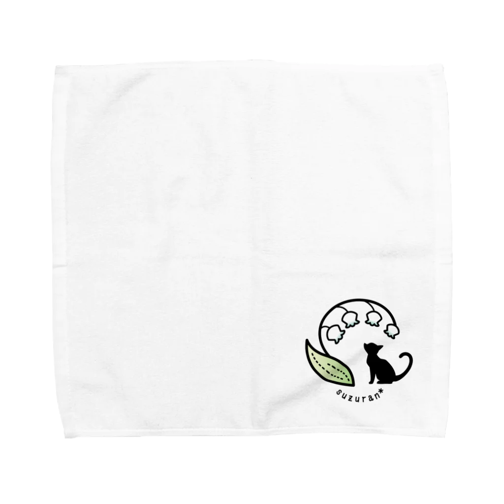 鈴蘭小道の鈴蘭（グラデ） Towel Handkerchief