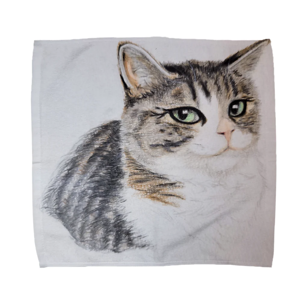 ねむいさかなのお店の愛猫 Towel Handkerchief