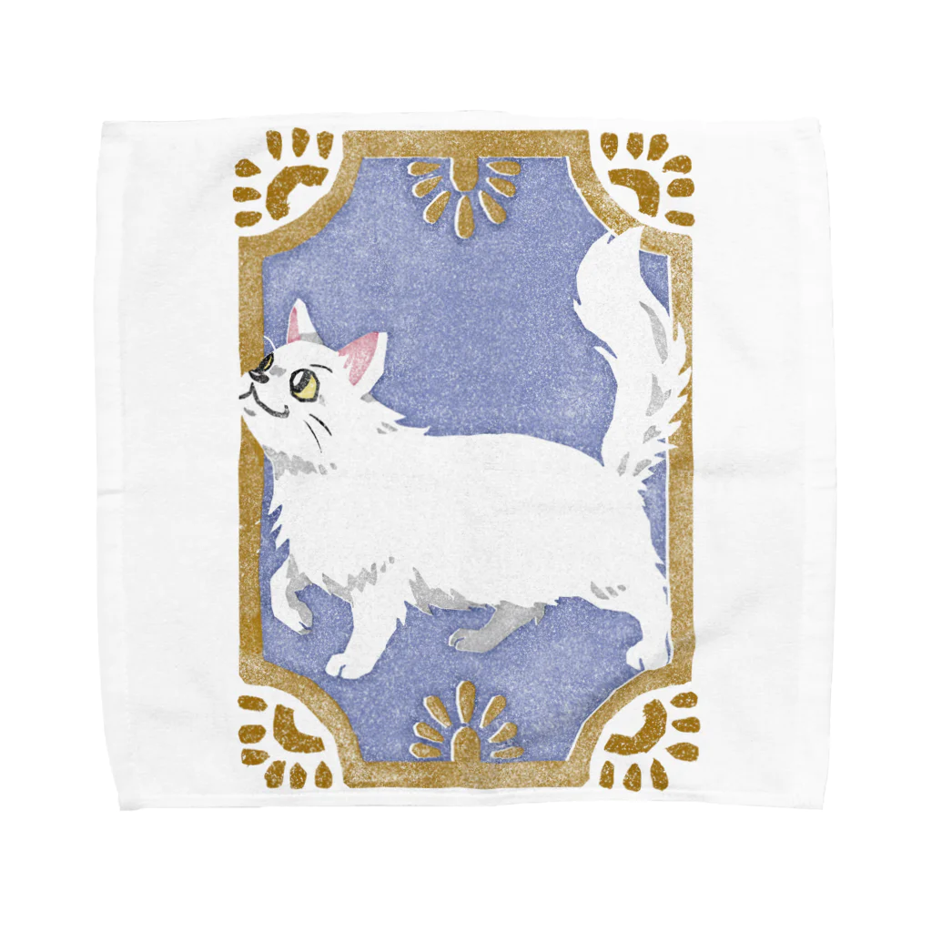 おーつぼ_jyujinのフサフサネコ2 Towel Handkerchief