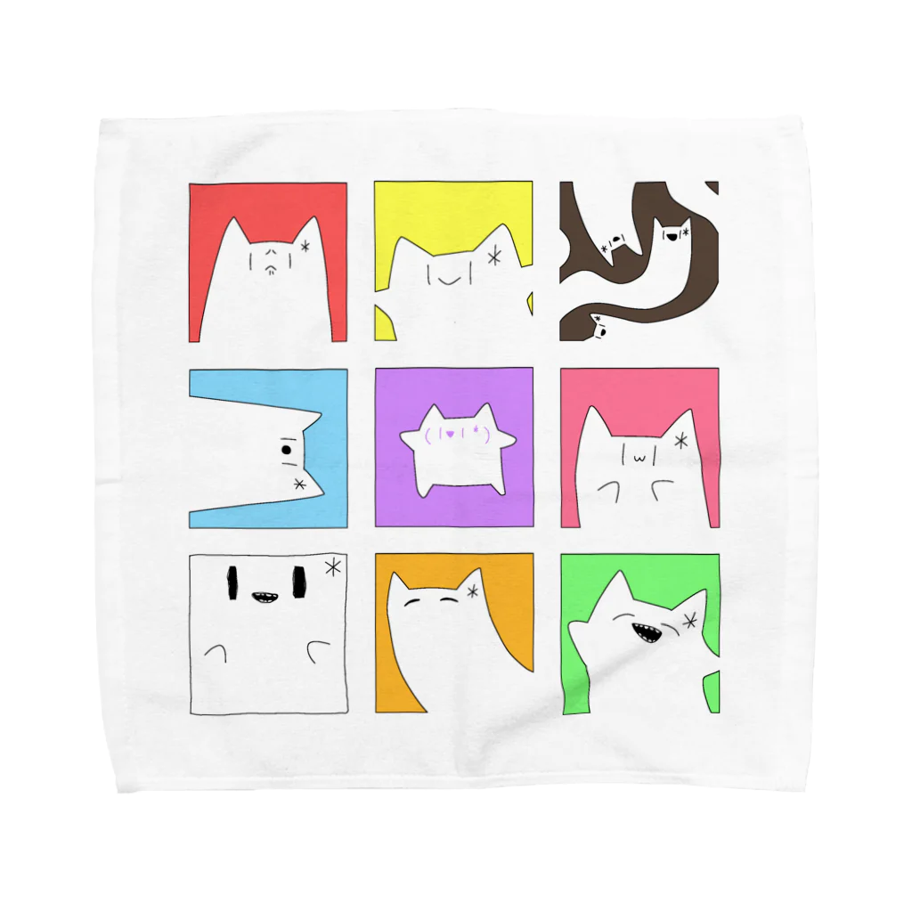 ねこいか。のマンソン Towel Handkerchief