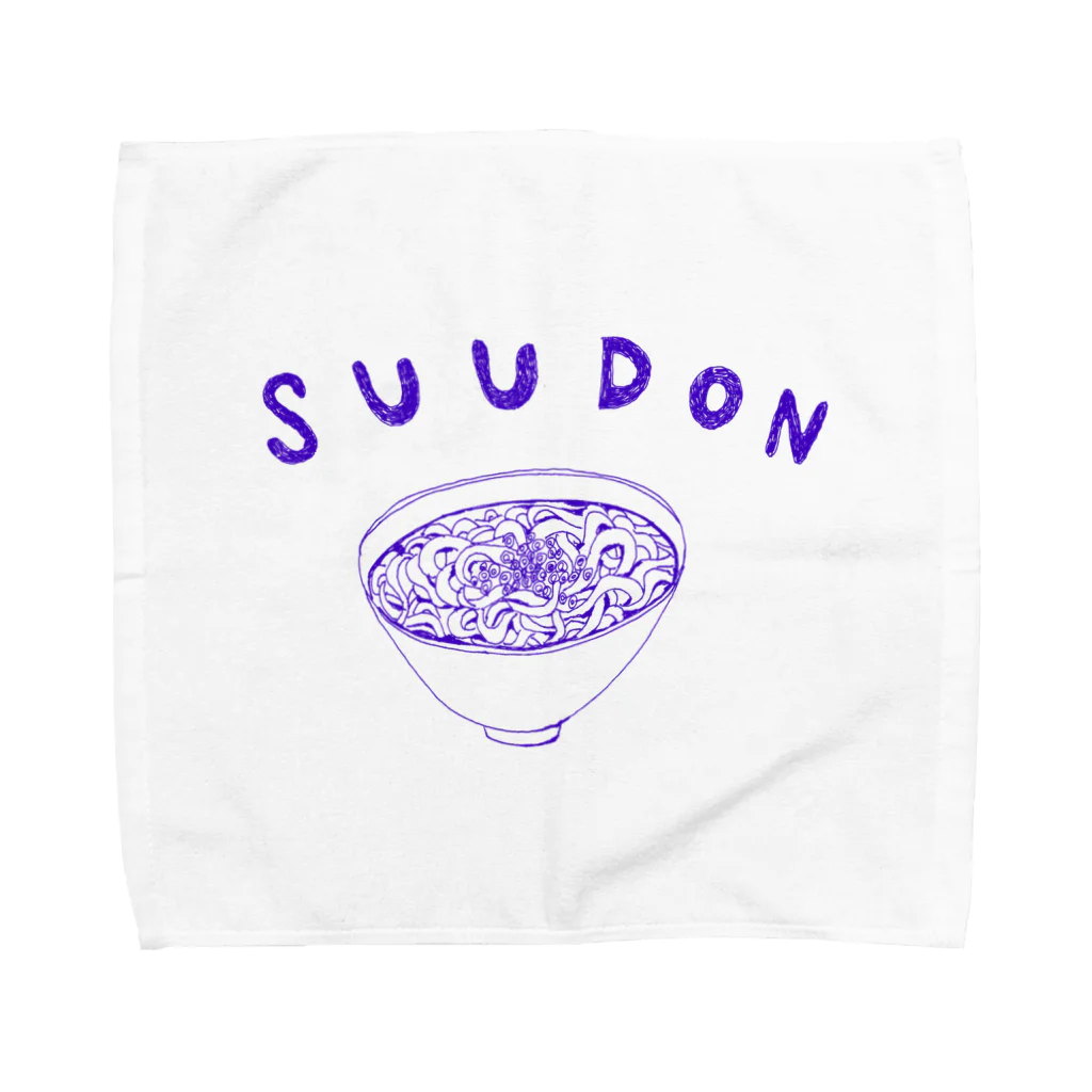 NIKORASU GOのグルメデザイン「素うどん」 Towel Handkerchief