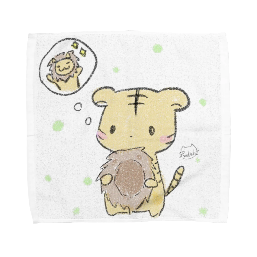 らでぃっしゅroom❁⃘*.ﾟの憧れあにまるず(トラ) Towel Handkerchief