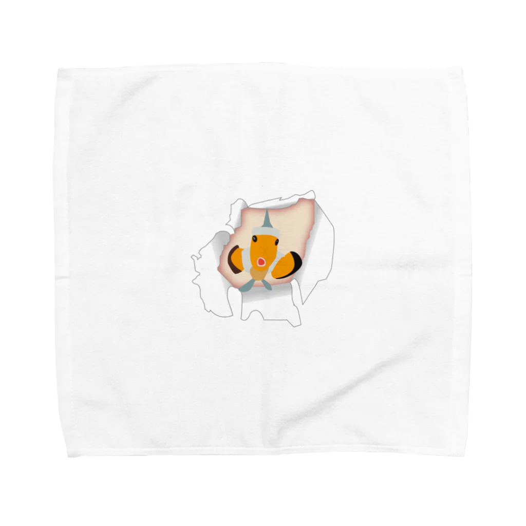Drecome_Designの【ダミー】破れから隠隈魚(カクレクマノミ) Towel Handkerchief