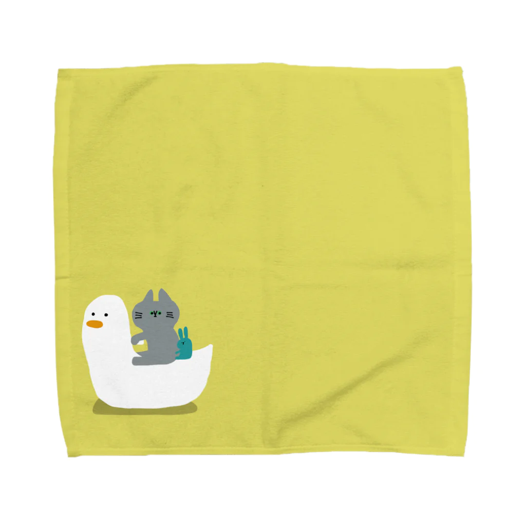 utata neccoのおまるねこ　タオルハンカチ Towel Handkerchief