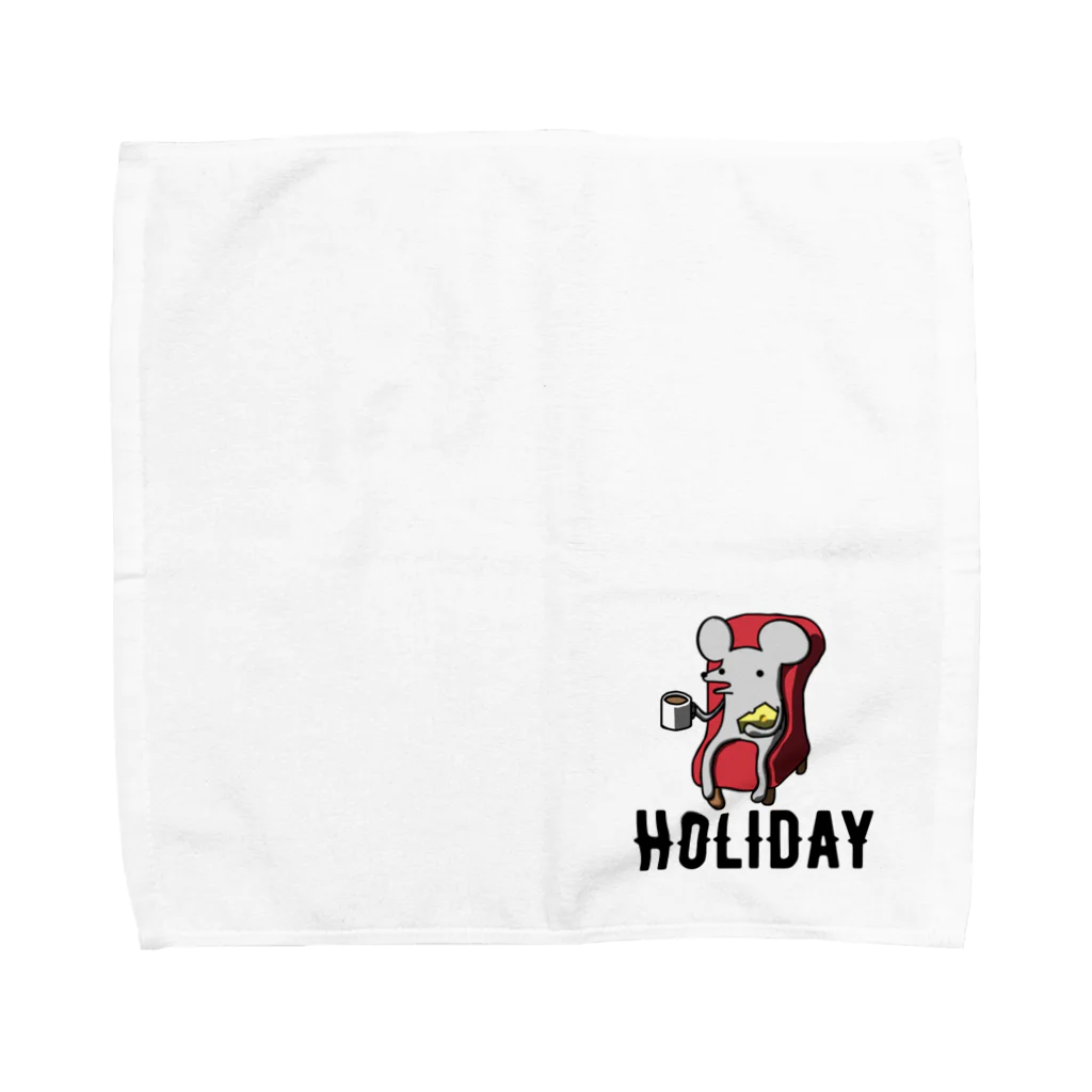 とんとんSHOPの休日のネズミくん Towel Handkerchief