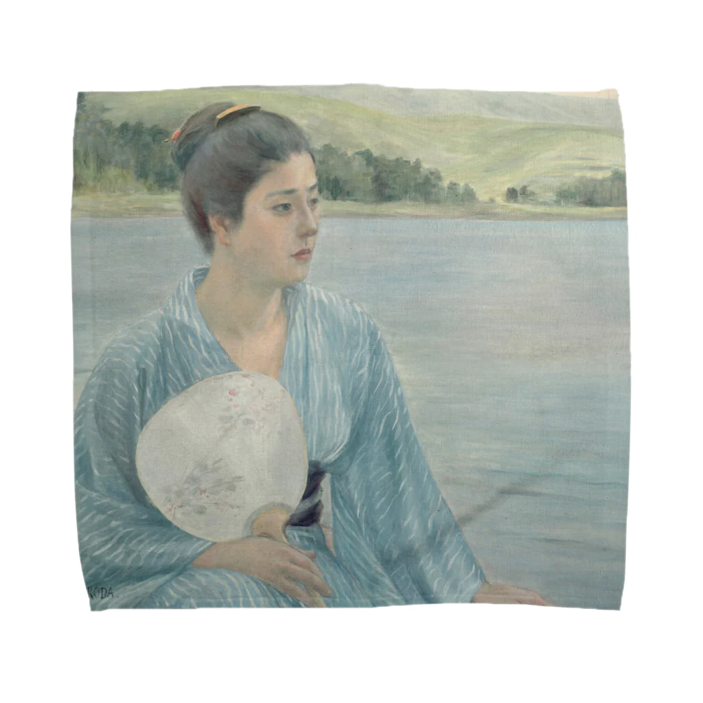 寿めでたや(ukiyoe)のNihonga 日本画 黒田清輝_湖畔 Towel Handkerchief