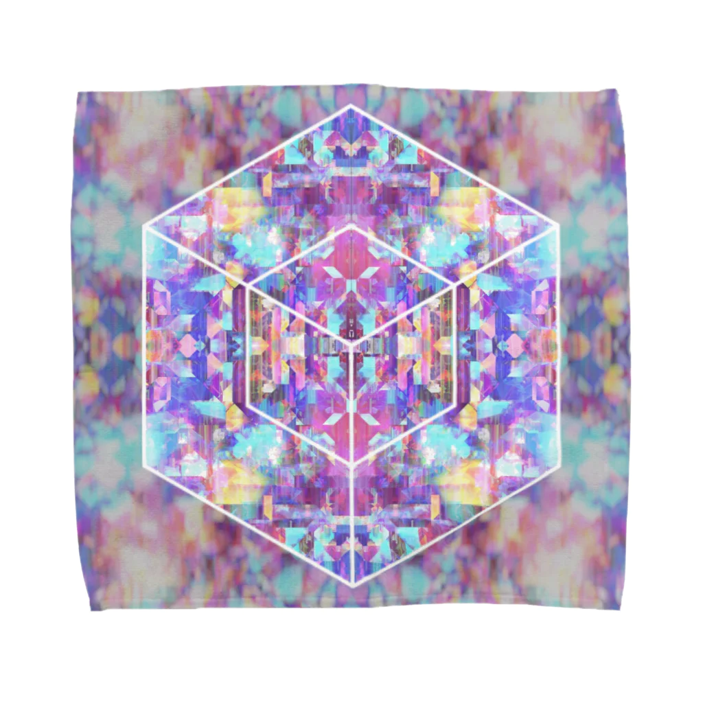 Cyan's graphicsのHolographic cube Towel Handkerchief