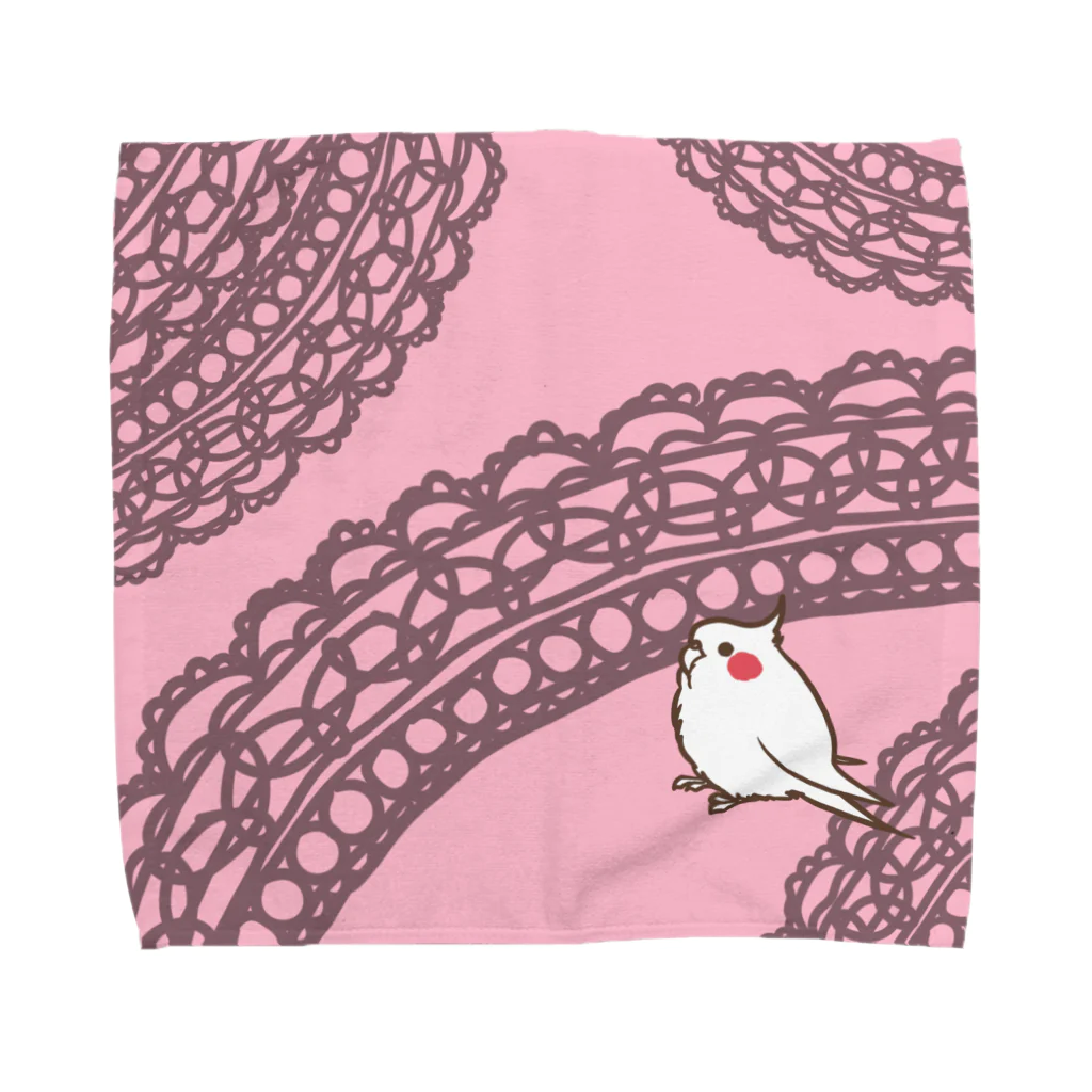 one-naacoの丸いオカメ(ピンク) Towel Handkerchief