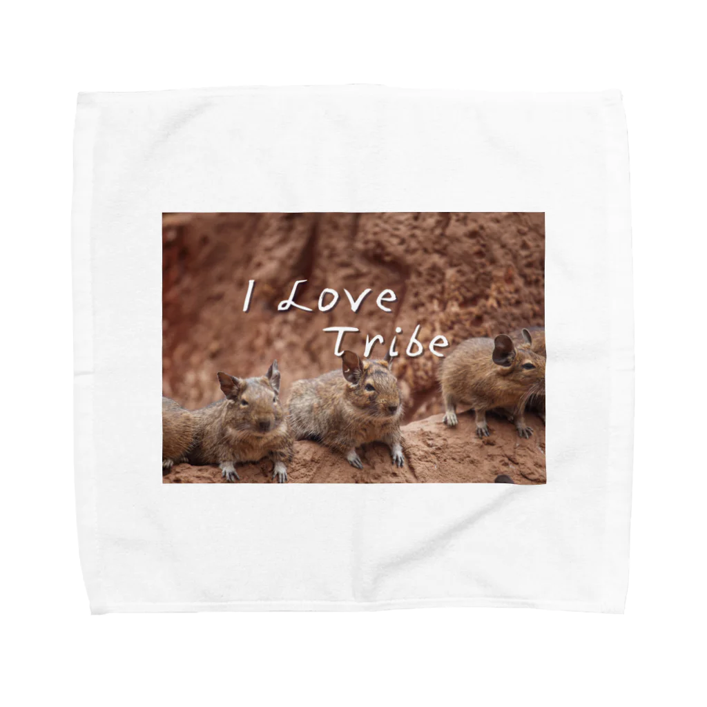 ミラくまのI LOVE Tribe Towel Handkerchief