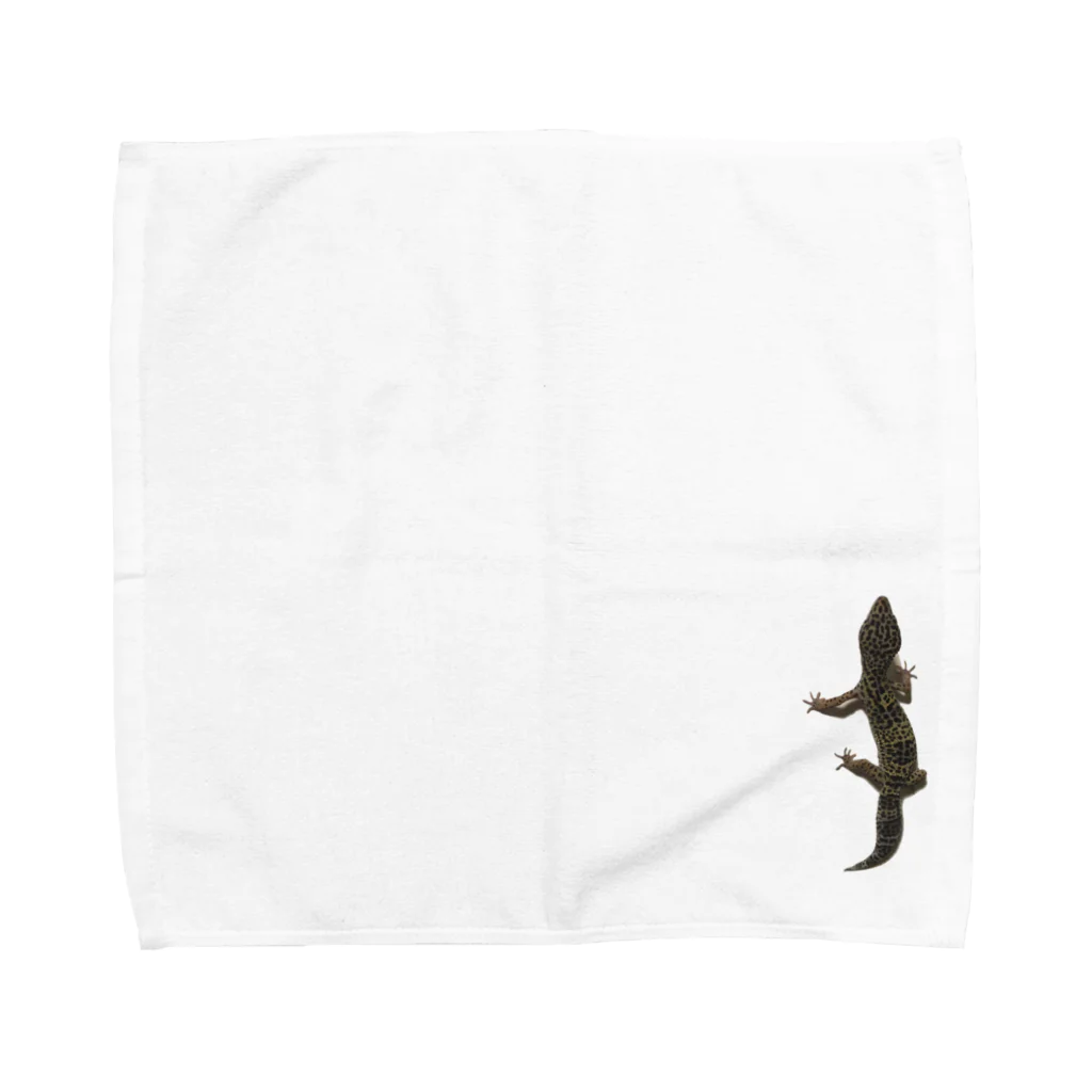 Latteのよじ登りレオパさん Towel Handkerchief