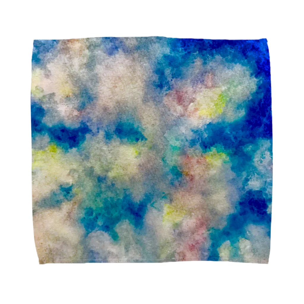 星の銀貨（アナログイラスト）の雲の色 Towel Handkerchief