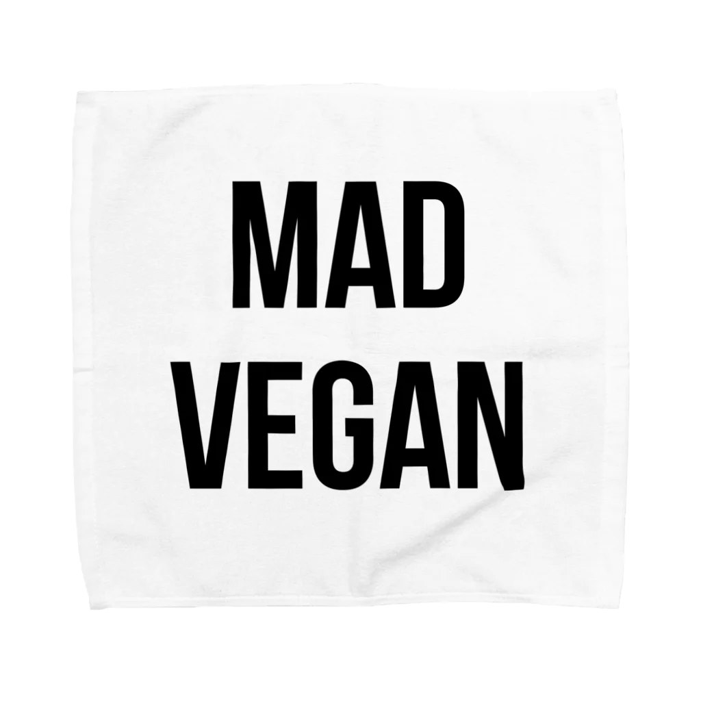 0.00%VEGAN SHOPのmad vegan（黒文字） Towel Handkerchief