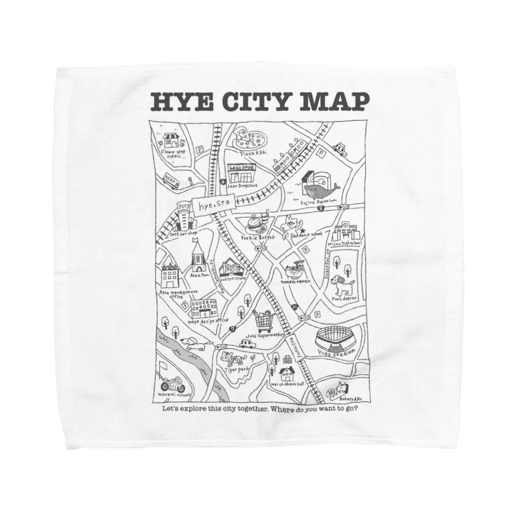 HitYouEternityのHYE CITY MAP タオルハンカチ