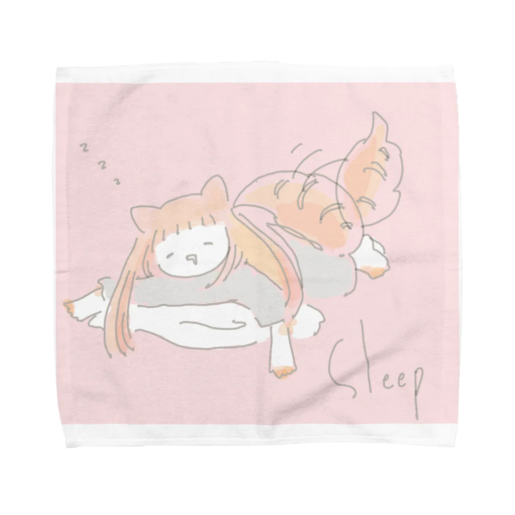 てんぷらの春眠ねこたん Towel Handkerchief