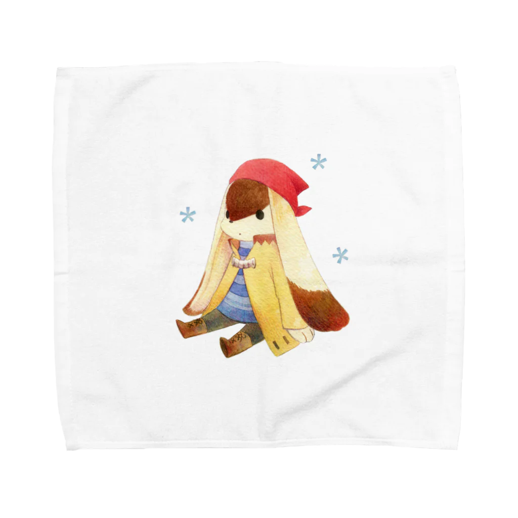 Tea Drop Sのおすわり Towel Handkerchief