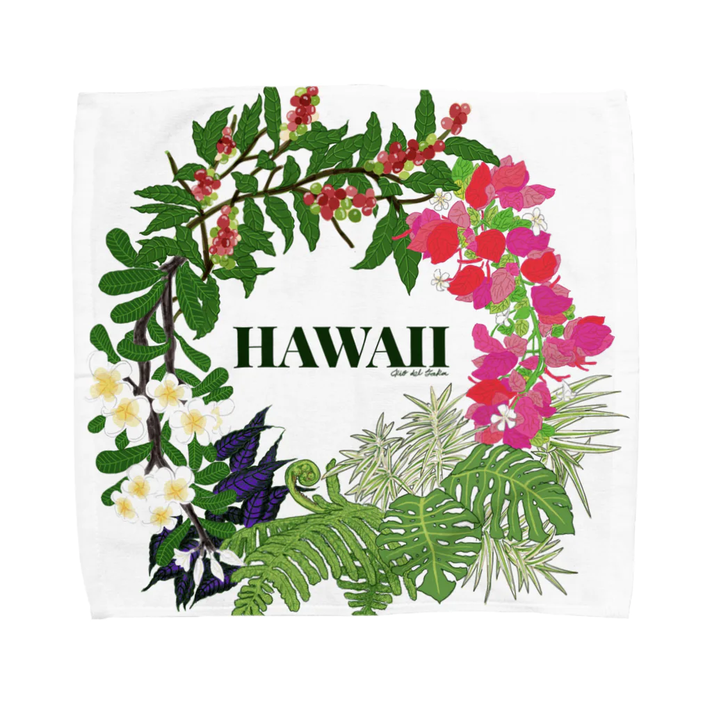 Rio del Takaの花輪HAWAII Towel Handkerchief