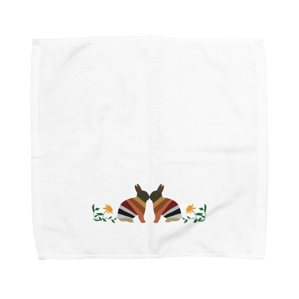 Duck Storeの2匹のうさぎシリーズ Towel Handkerchief