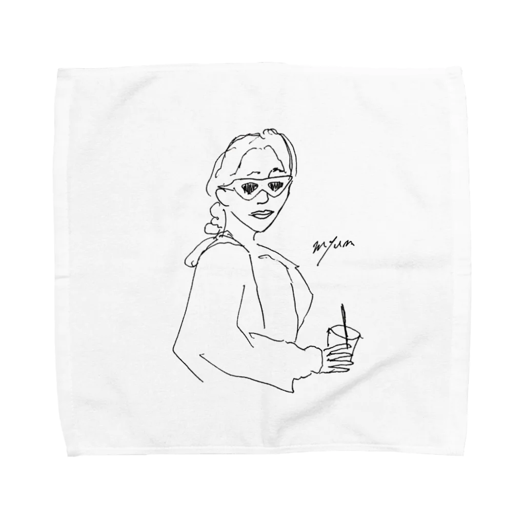 ミュンゼルアンジュのテイクアウトサングラスガール Towel Handkerchief