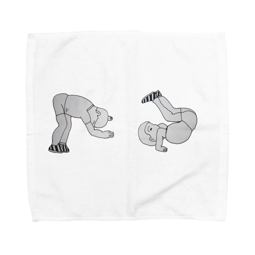 ユニークショップどひゃんご丸の前転しちゃうゼェ！ Towel Handkerchief