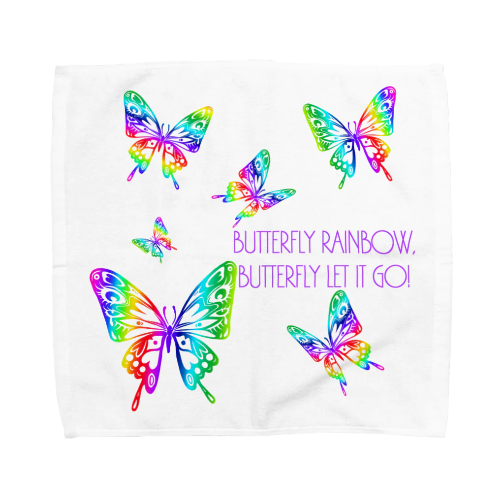 yamico835のBUTTERFLY RAINBOW Towel Handkerchief