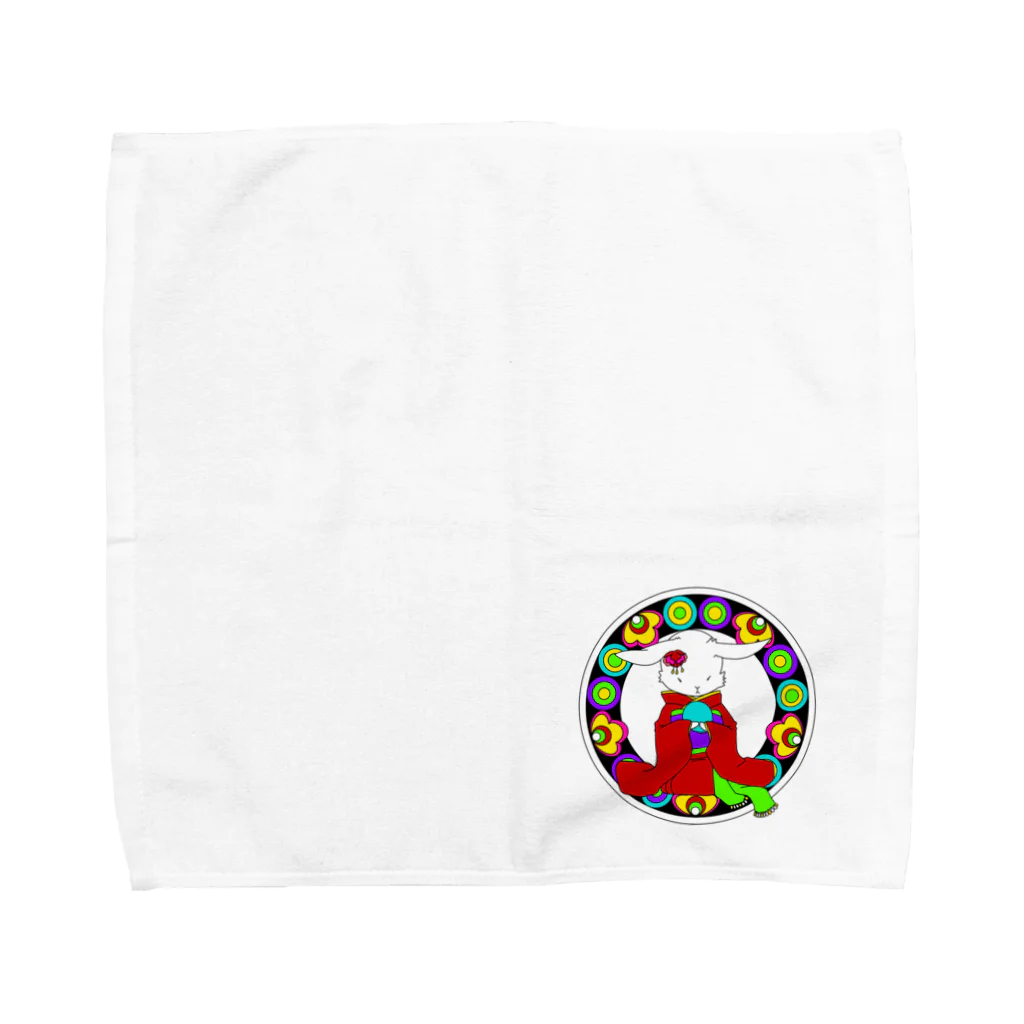 A-Katzelのうさぎと手毬 Towel Handkerchief