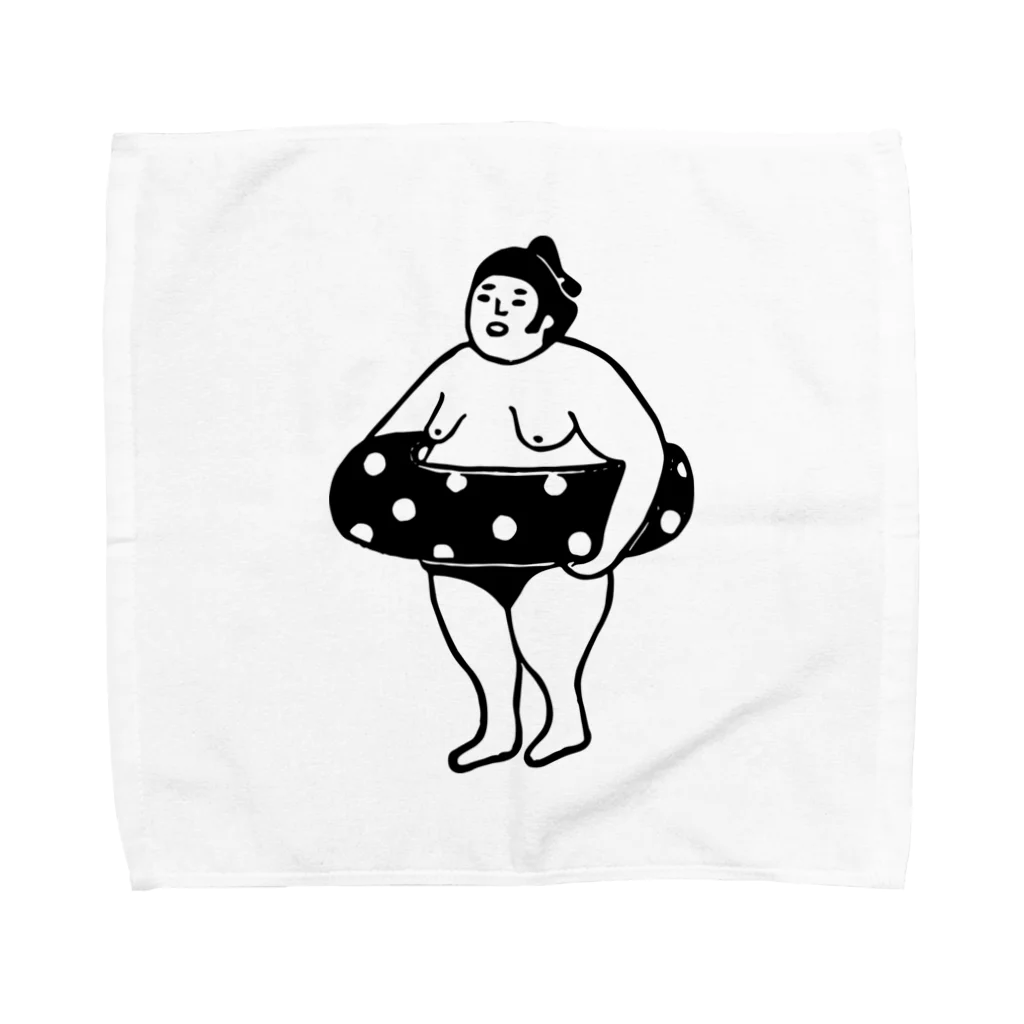 RiraRiraはんこの浮き輪のおすもうさん Towel Handkerchief