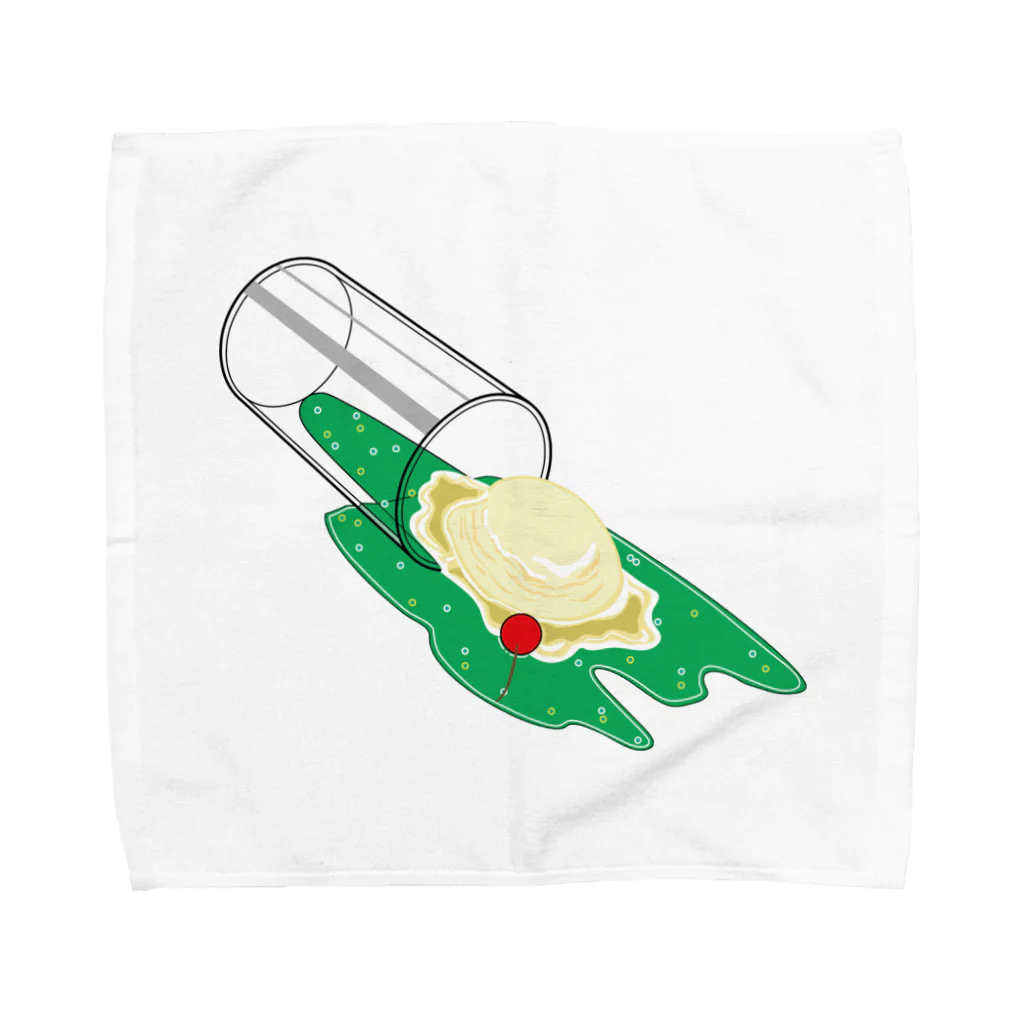 なんとか工房のこぼれメロンソーダ Towel Handkerchief