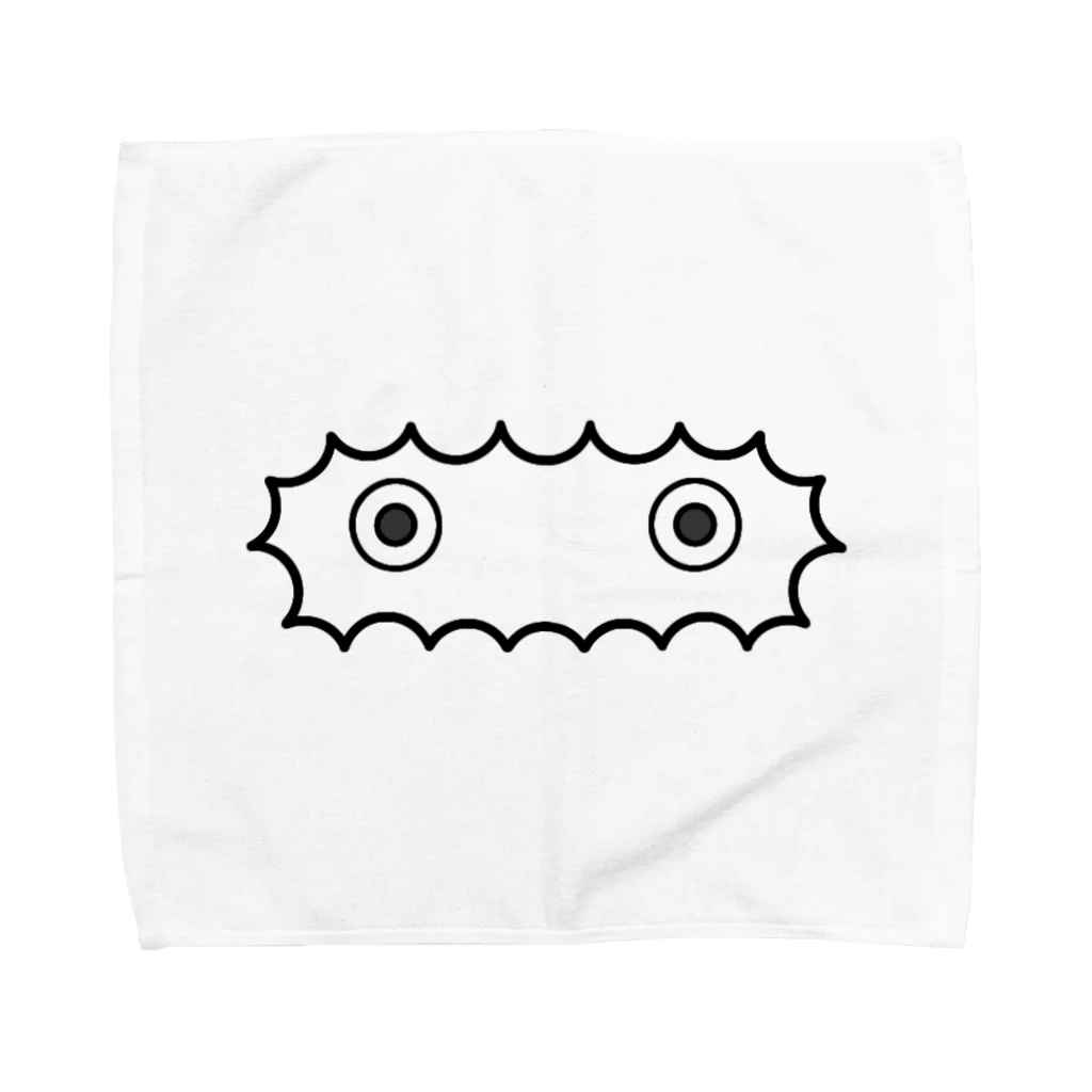 もこもこイエティのモノクロドアップもこもこイエティ Towel Handkerchief