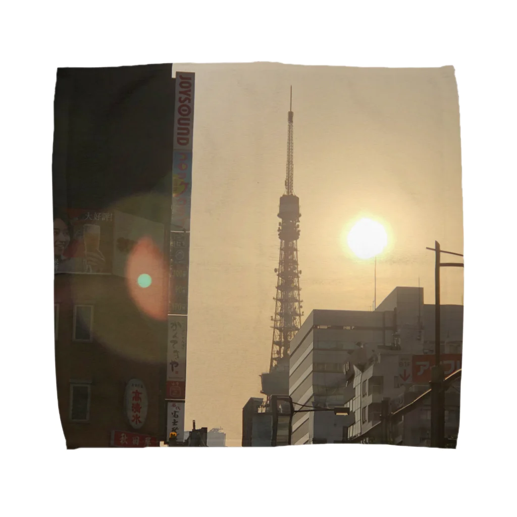 まもるのおうちの東京の光と陰 Towel Handkerchief