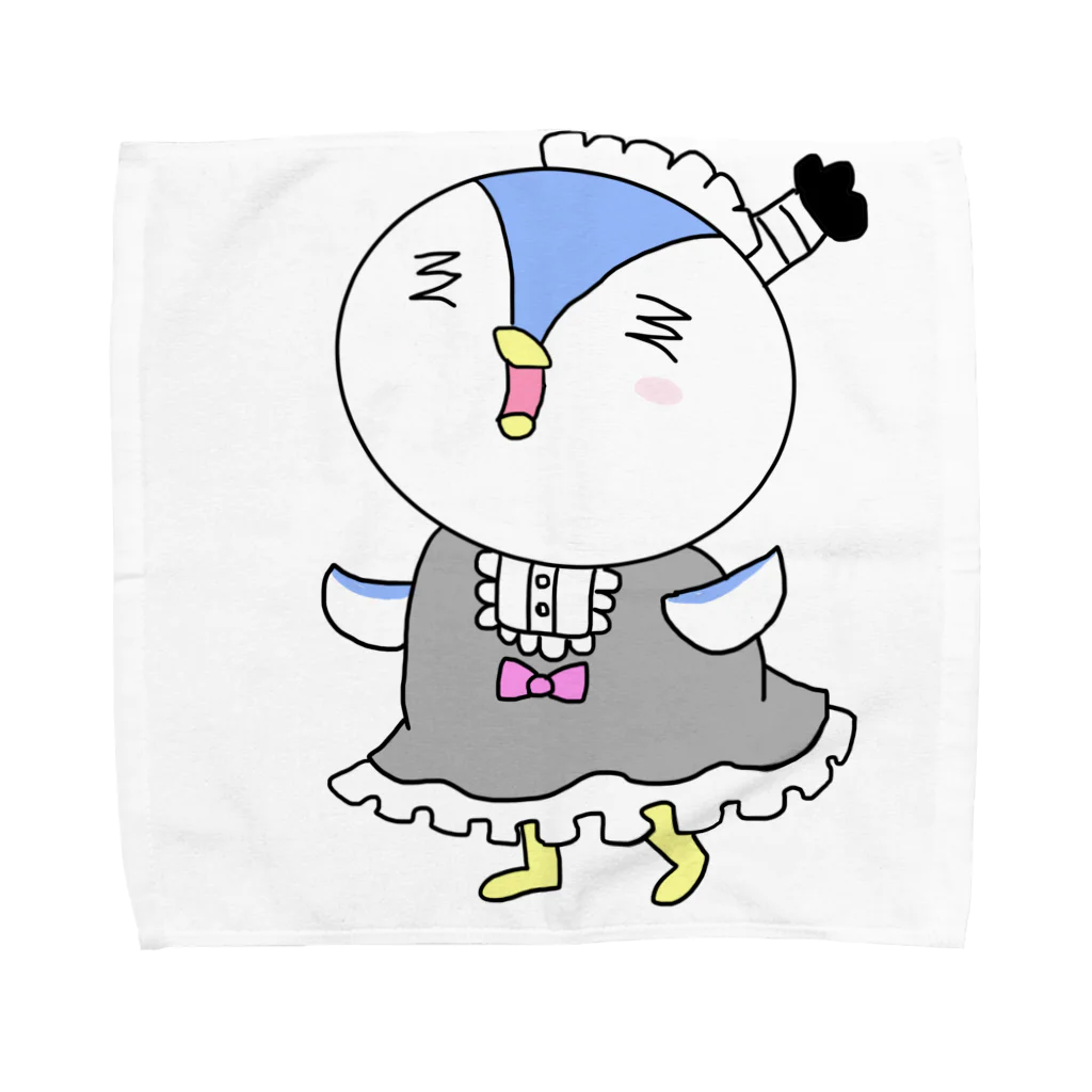 ひよっこひよこのペンギン侍のメイド姿 Towel Handkerchief