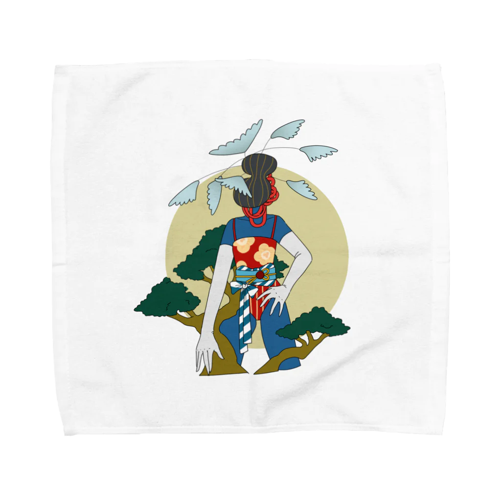 kawamameのお正月 Towel Handkerchief