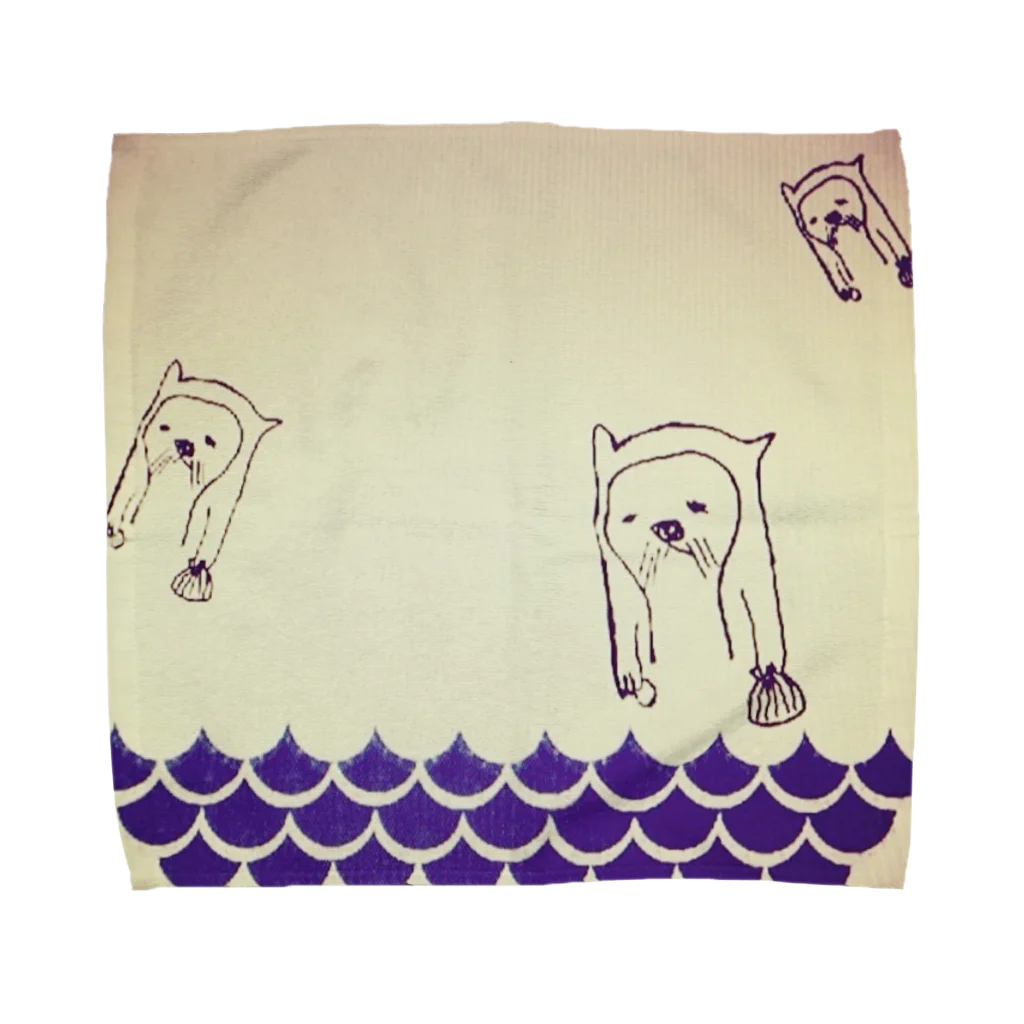 ヘッヂハッグベッドルーム。のさざ波にのまれて Towel Handkerchief