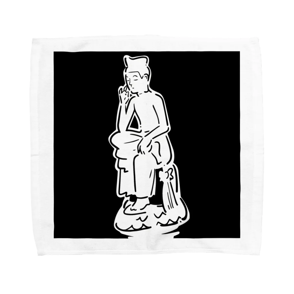 山形屋米店の弥勒菩薩半跏思惟像(みろくぼさつはんかしゆいぞう) Towel Handkerchief