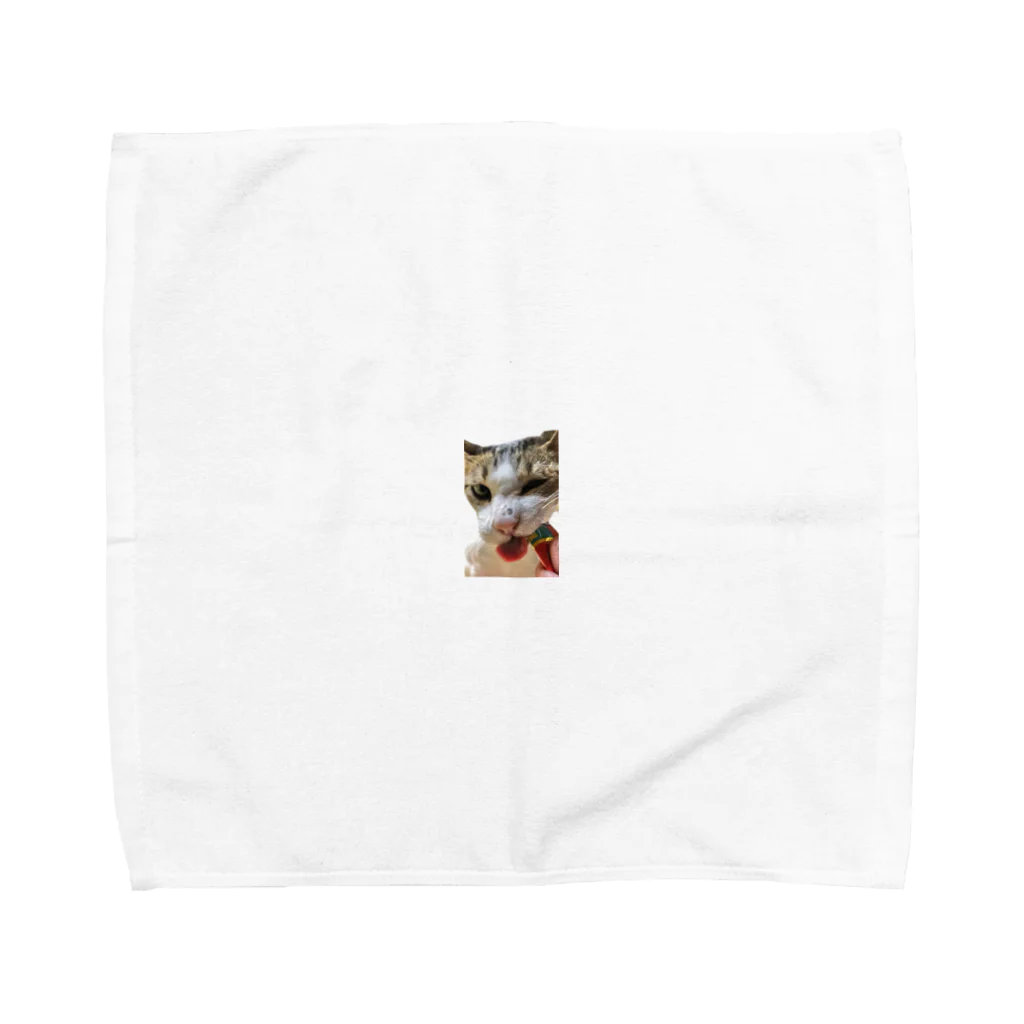 ねこかわいいのねこチュール Towel Handkerchief