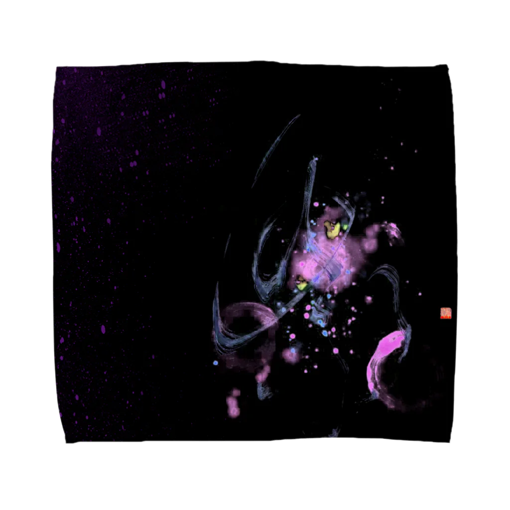 書家・書道家・墨象アーティスト / 市川翠峰の紫陽花-ajisai- Towel Handkerchief