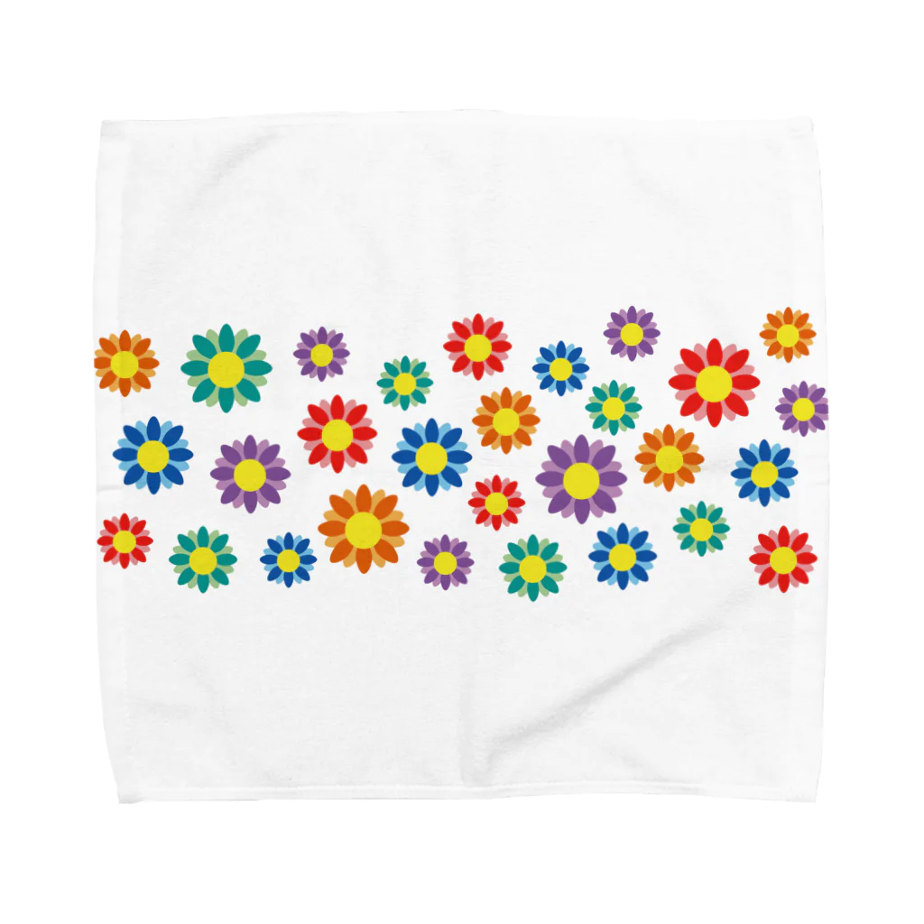 N's Creationのカラフルな花 Towel Handkerchief